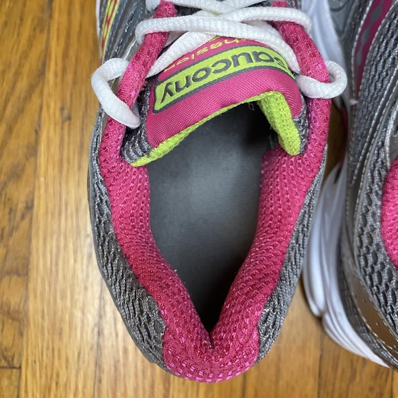 Saucony Cohesion Shoes Womens Size 6 Gray Pink Running Wide Sneakers Athletic - Picture 6 of 13